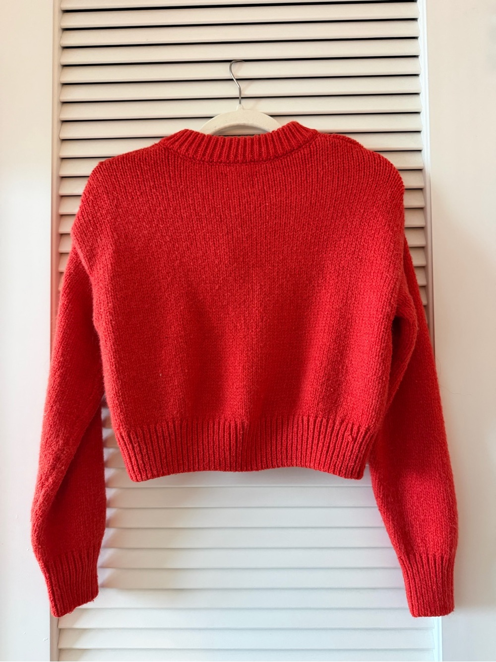 ASOS Red Cropped Button-Front Cardigan - Picture 2 of 3